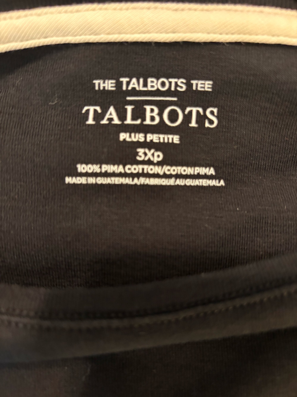 Talbot’s Black Tee 3X 3/4 sleeve - Picture 5 of 6